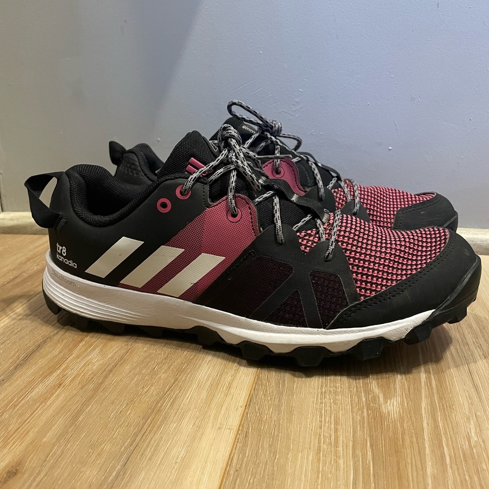 Adidas tr8 kanadia trail running shoes Pink and Black womens 8.5 Athletic Shoes